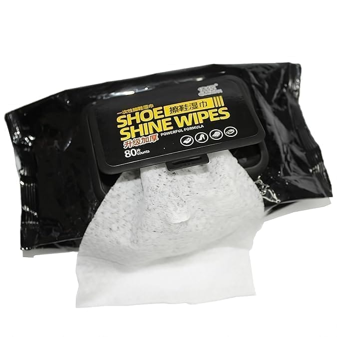 Shoe Cleaning Wipes | Instant Shoe Cleaner & Shine Wipes | Pre-Moistened Cleaning Wipes for Shoes & Accessories