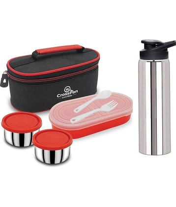 CrossPan LUNCH BOX/TIFFIN BOX Stainless Steel Lunch Box 3 - Container ( Pack of 1 )