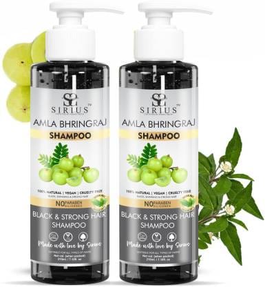 RKG SIRIUS KHADI AMLA BHRINGRAJ SHAMPOO | ANTI-DANDRUFF & ANTI HAIR FALL | BLACK THICK HAIR  (420 ML)
