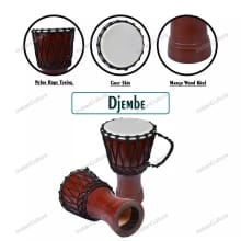 Professional 6 African Djembe Drum Bongo Wood Good Sound Musical Instrument