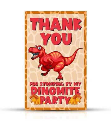 Zyozi Dinosaur Theme Thank You for Stomping by My Party Tags for Birthday,Dinosaur Thank You Label Tags for Birthday, Bridal Shower, Wedding, Baby Shower, Thanksgiving Favor (Pack of 30)