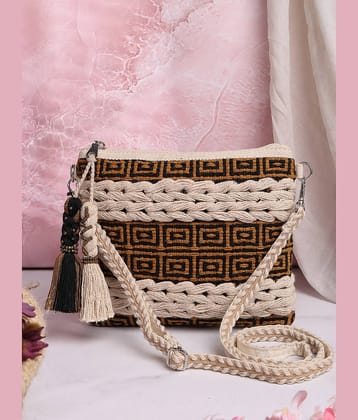 Anekaant Sling Bag Cotton Set of 1 ( Off White )