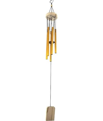 Divya mantra Feng Shui Vastu 5 Pipe Metal Good Luck Windchime Aluminium Rod Outdoor Windchime Pack of 1