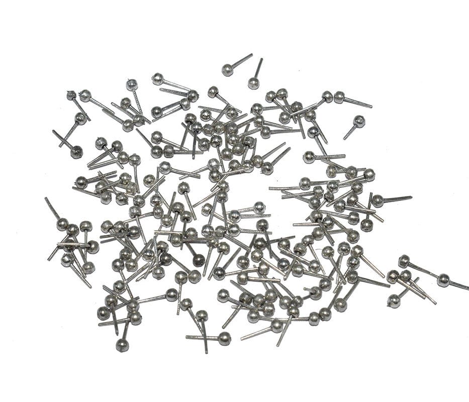 Silver ball dangle charms beads latkan jhumki/Neacklace and Bangle metal beads foe Jewellery Making. LOOP-022-Per Packet of Approx 1270 Pcs (100 Gram) / 8X2 MM