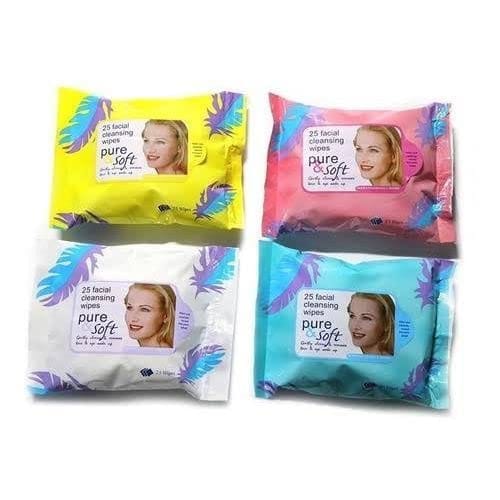 Elecsera FACIAL/FACE TISSUES -Wet-MAKEUP REMOVER-Soft -Tissue Paper Face Cleanser/Cleaning Wipes For Women & Girls - Pack Of 4 (100 Tissues) - Makeup - Remover | Buy online on ZillyBuy