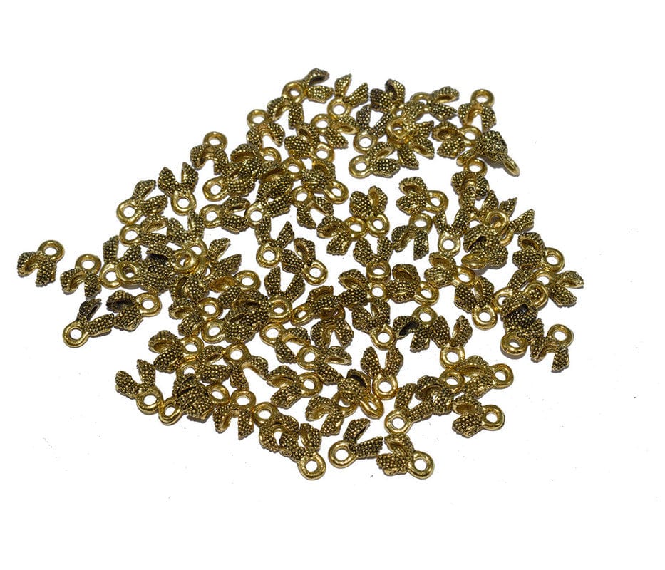 Golden ball dangle charms beads latkan jhumki/Neacklace and Bangle metal beads for Jewellery Making. LOOP-009-Per Packet of Approx 240 Pcs (100 Gram) / 9X4 MM