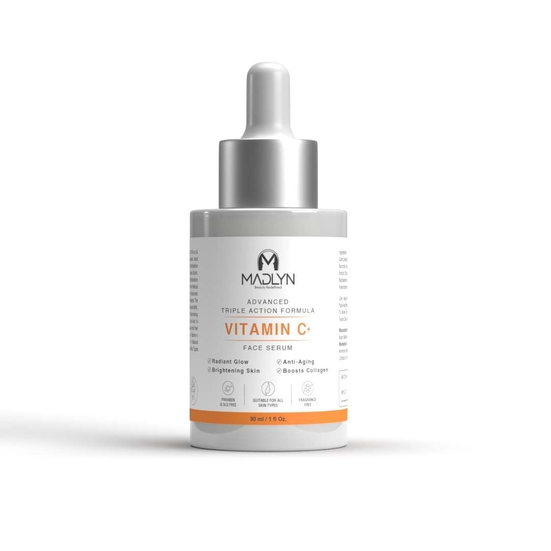 MADLYN BEAUTY REDEFINED Vitamin C Face Serum for Glowing, Radiant Skin | Skin Lightening, Brightening & Anti-Aging | Reduces Dark Spots | Age-Defying Formula for Unisex | 30ml
