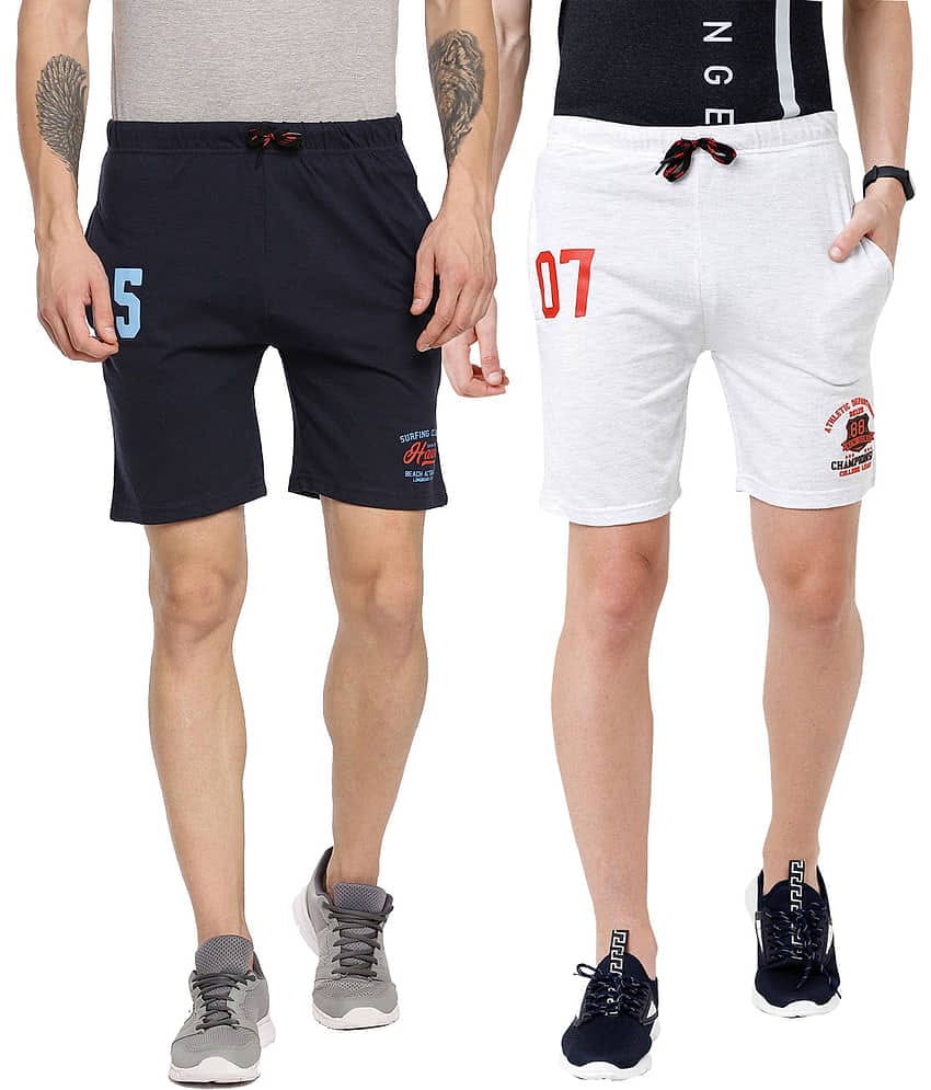 Ardeur - Cotton Blend Multi Men's Shorts ( Pack of 2 )