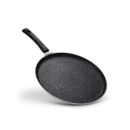 Non-Stick Aluminium Dosa Tawa  26cm Diameter, 2.6mm Thickness | 3-Layer Greblon Coating + Spatter Finish | Flat Tawa for Crispy Dosas, Chapati & Paratha | Gas Stove Compatible