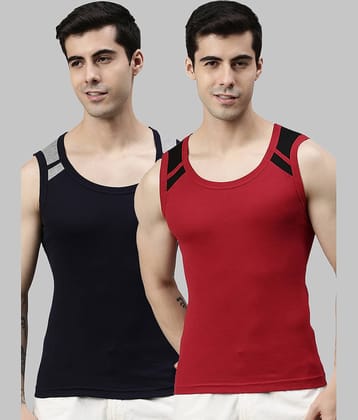 Pack of 2 Lux Cozi - Multicolor Cotton Men's Vest