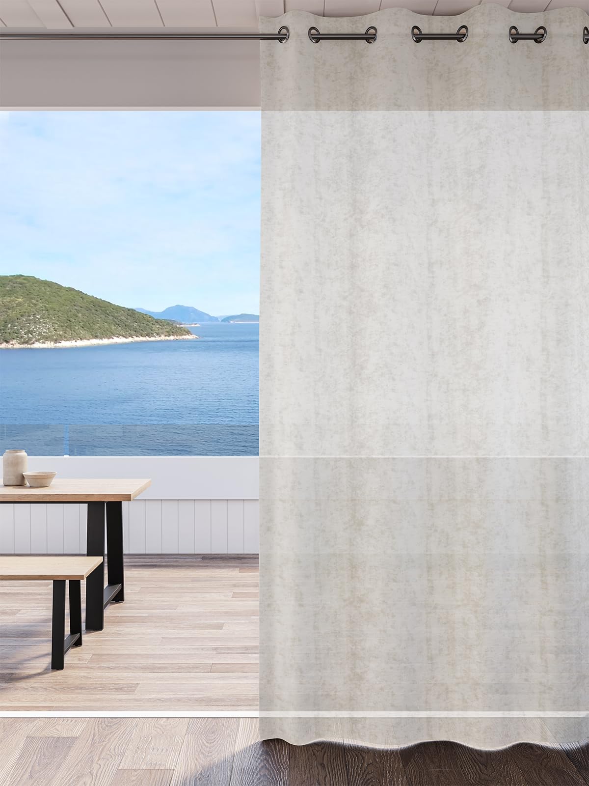 DDECOR - 100% PolyesterPlains And Textures PatternLarge Door 9 Ft|135 CM X 260 CM| - Beige