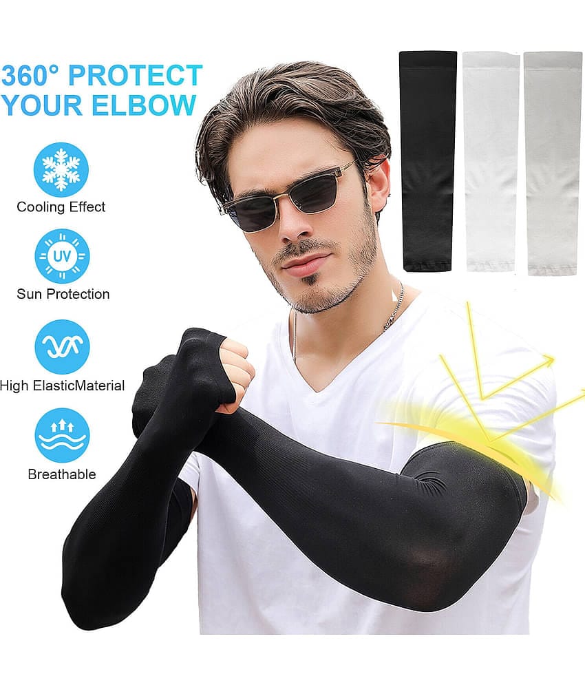 D1 DIFFERENT ONE Black Nylon Men's UV Protection Gloves ( Pack of 1 )