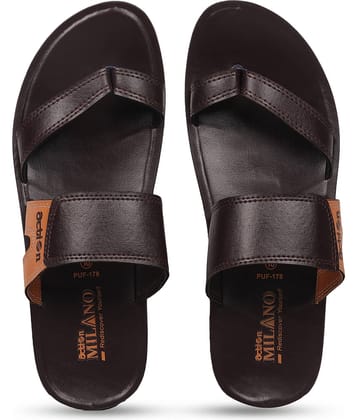 Action Brown Men's Thong Flip Flop
