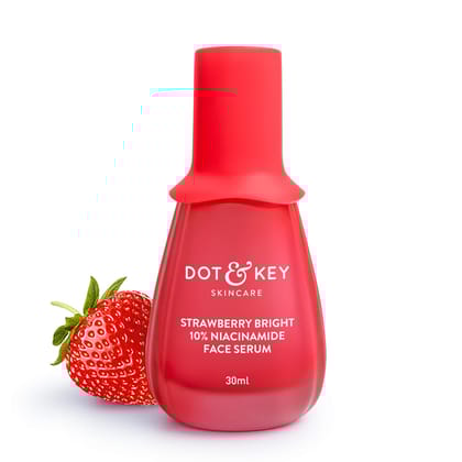 DOT & KEY 10% Niacinamide + Strawberry Face Serum with Vitamin B12 & Hyaluronic Acid | Fades Dark Spots, Hyperpigmentation & Dullness | Hydrates, Smooths & Minimizes Pores | 30ml DOT & KEY 10% Niacinamide + Strawberry Face Serum with Vitamin B12 & Hyalur