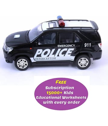Kidsaholic Centy Toys Plastic Interceptor Fortune Pull Back Car (Free subscription of kids Educational worksheets)