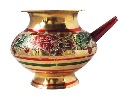 Brass Karwa Colour 10 - 5.2*4.5*3.8 inch, 300 ML (Z309 F)