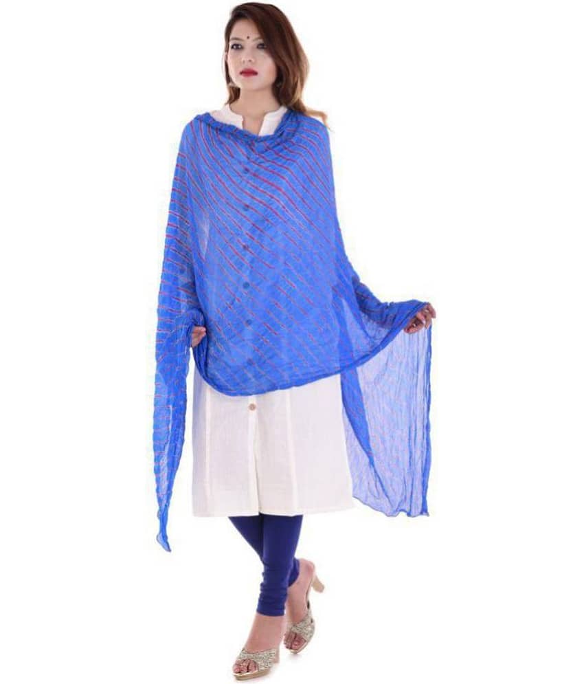 Apratim Blue Chiffon Leheria Dupatta