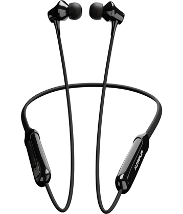 HOPPUP In-the-ear Bluetooth Headset with Upto 30h Talktime Deep Bass - Black