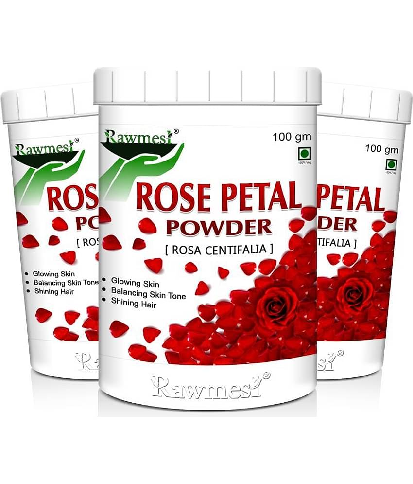 Rawmest 100% Natural Rose Petals Powder 300 Gm Pack of 3
