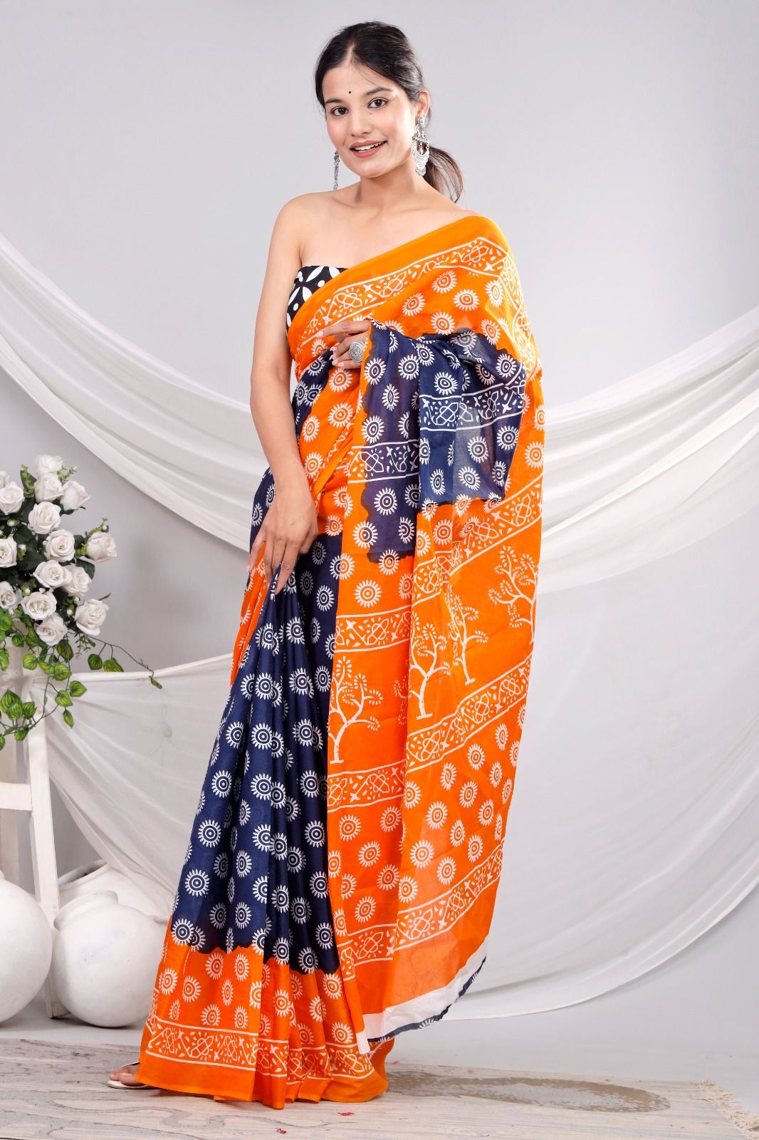 Cotton 92*80 Mulmul Saree