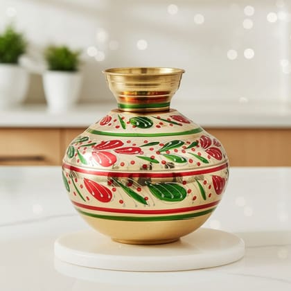 Brass Coloured Matka, 10 Ltr (ZMAS175 G)