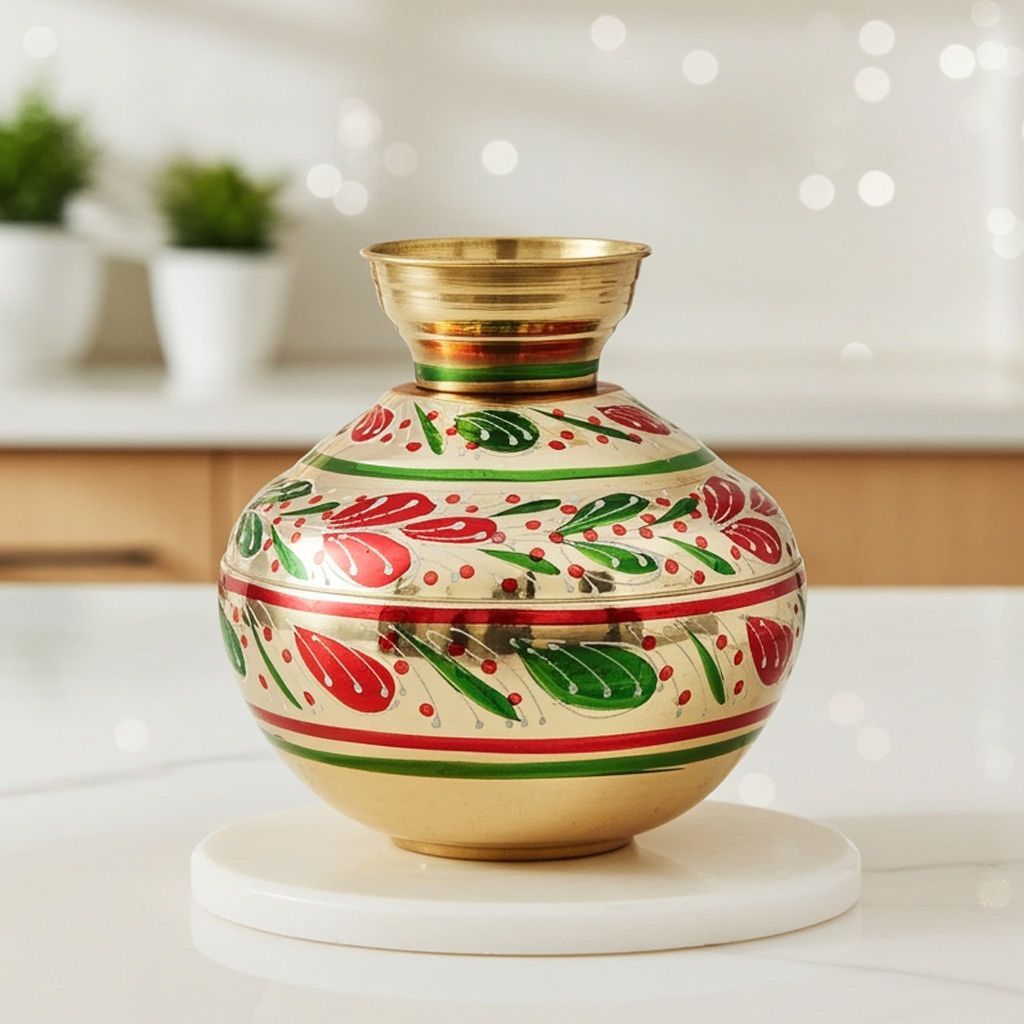 Brass Coloured Matka, 10 Ltr (ZMAS175 G)