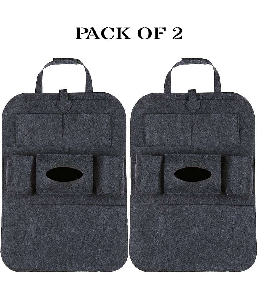 sakimo Luxury Car Seat Back Organizer | Multipurpose Car Storage Back Organizer (Pack Of 2)