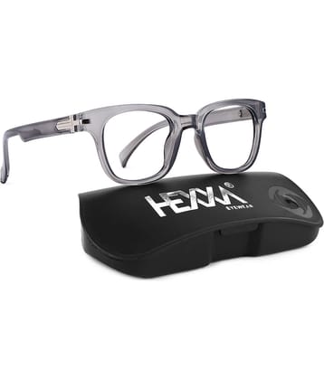 Hexxa Grey Full Rim Rectangular Computer Glasses ( Pack of 1 )