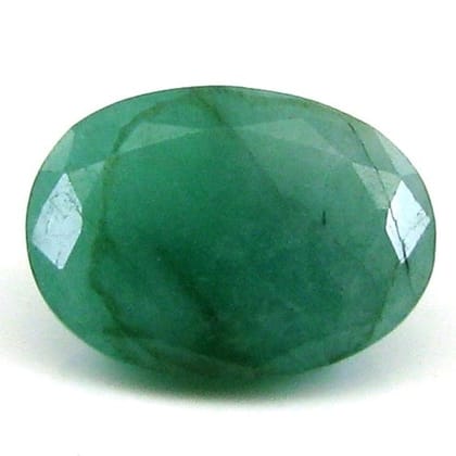 Certified 3.85Ct  Natural Green Emerald (Panna) Oval Cut  Gemstone