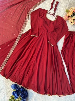 Beautiful Party Wear Look Gown With Pent And Dupatta Beautiful Party Wear Look Gown With Pent And Dupatta
