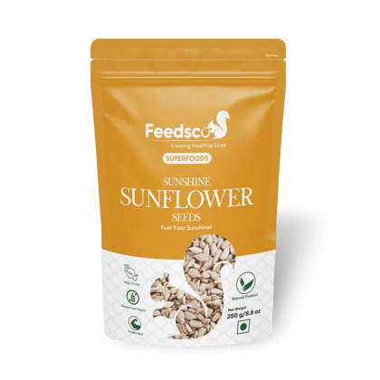 Feedsco Sunshine Sunflower Seeds Raw Seeds for Eating | Healthy Snacks | High in Vitamin, Fibre & Protein