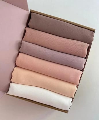 Deluxe Crinkle Silk - Satin Hijabs - Six Shades