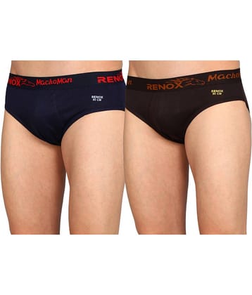 Renox Pack of 2 Cotton Briefs For Men's ( Multicolor1 )