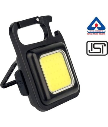 MAGNIQUE Mini Rechargeable Flashlight Bracket Bottle Opener LED Keychain (3 Hours Backup)\n