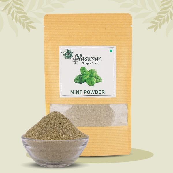 Vasuvan Mint Powder (100g) | Dried Pudina Powder | Refreshing Herb for Drinks & Raitas