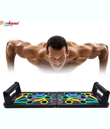 VARKAUS Push Up Board -with 14-in-one Muscle Toning System, Multifunctional Colour Coded Foldable Push up Board for Body