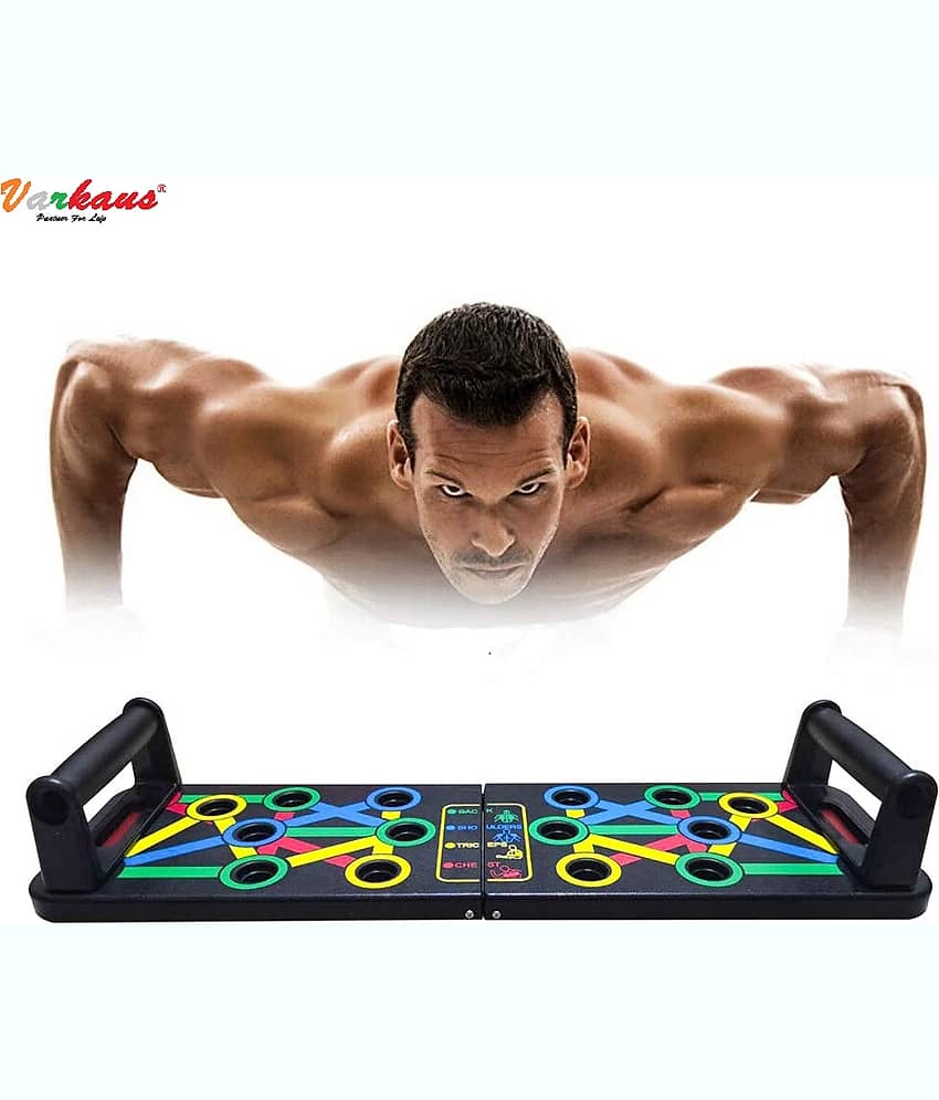 VARKAUS Push Up Board -with 14-in-one Muscle Toning System, Multifunctional Colour Coded Foldable Push up Board for Body