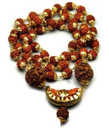 Ek Mukhi Rudraksha With Cap Mala,, 100% Original and Very Rare Collection