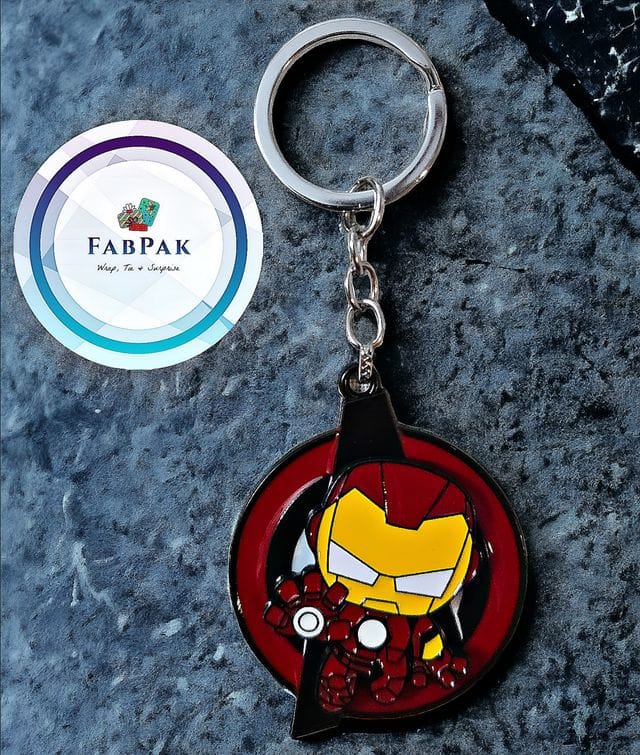 FABPAK Rotating Metal IRON MAN Keychain