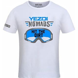 FastB Men Typography Round Neck White T-Shirt