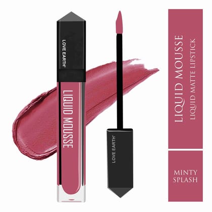 Love Earth Liquid Mousse Lipstick - Minty Splash Matte Finish