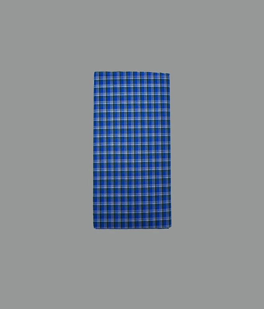 Shyam Handloom Cotton Mens Lungi Blue ( Pack of 1 ) - None