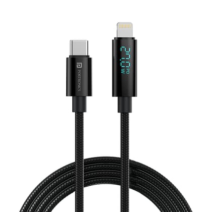 Portronics Konnect View 27W, Seamless Compatibility, LED Power Display, Quick data Exchange, Secure Charging