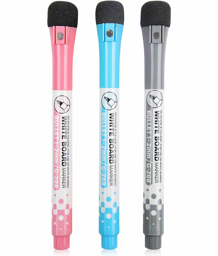 GXIN White Board Marker Assorted/Multicolour Magnetic Dry Erase Whiteboard Markers with Eraser