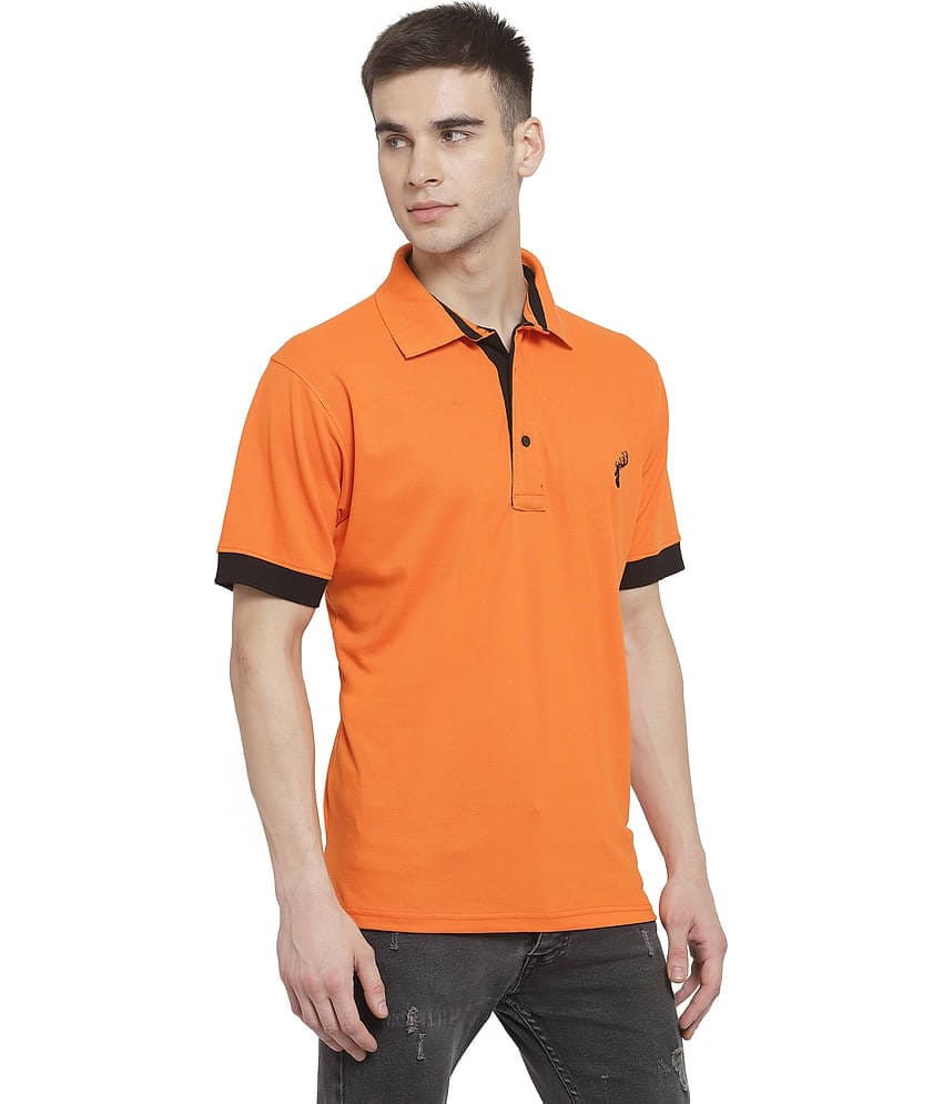 Uzarus White Cotton Solid Polo T-Shirt