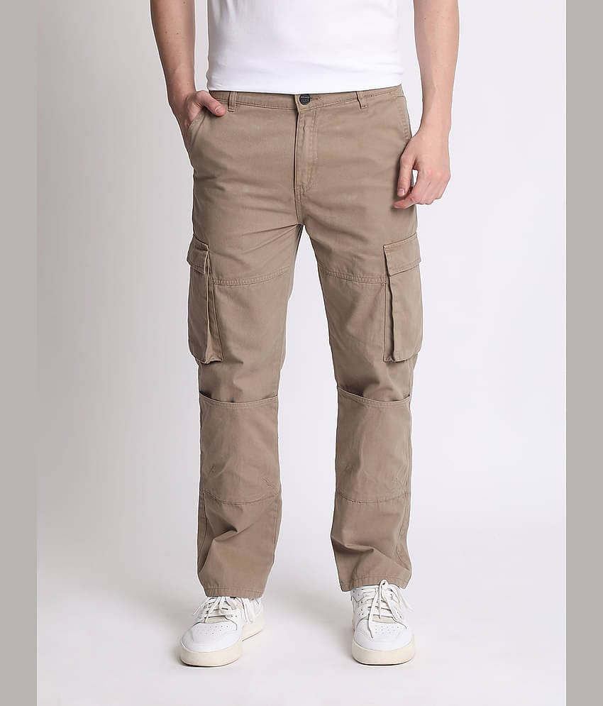 Ivoc Men Relaxed Loose Fit Cargos Trousers