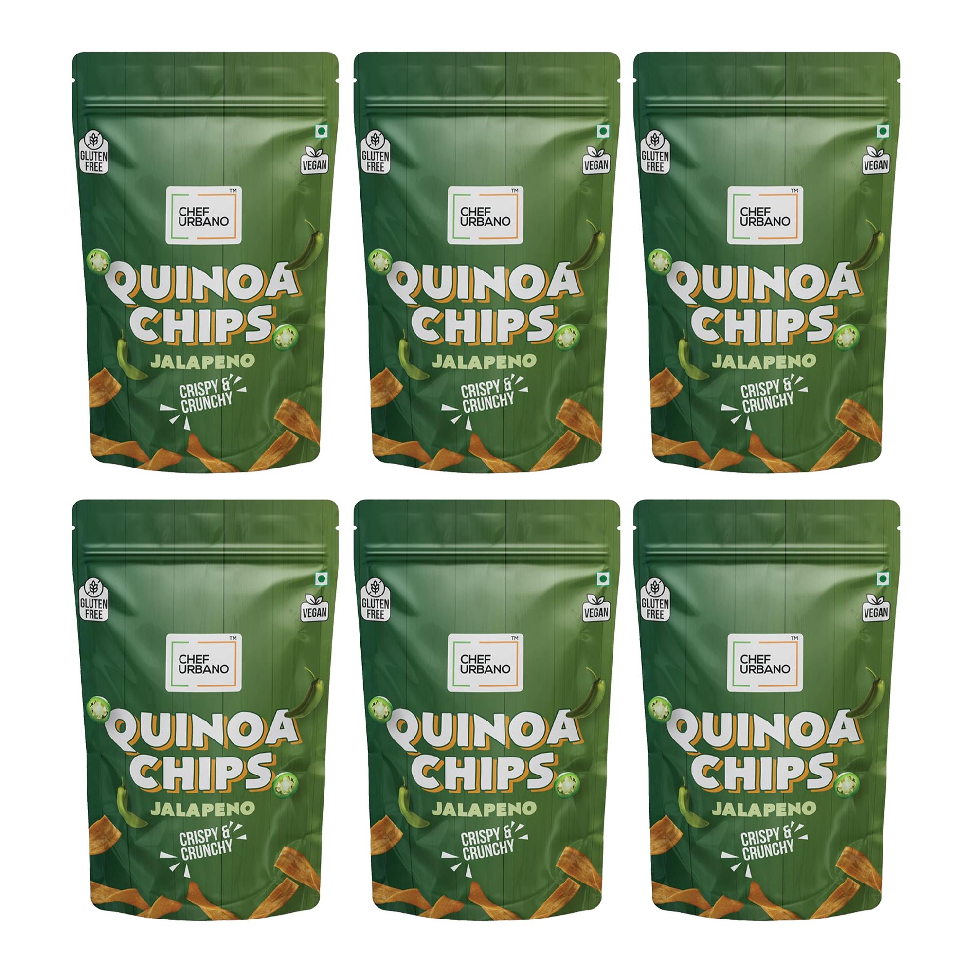 Chef Urbano Combo Chips Quinoa Jalapeno Pouch 85 Gms Pack Of 6