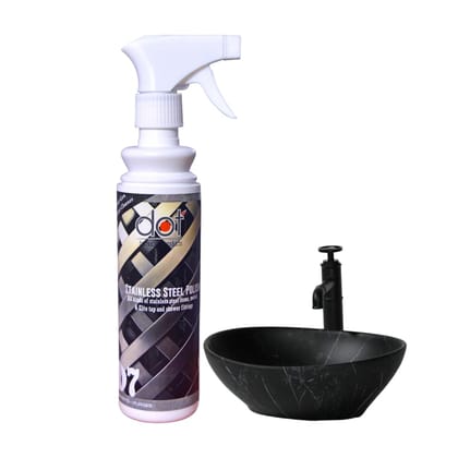 DOT Homecare Products | Stainless Steel Polish 300ml | Protect from Rusts | SS Shiner | Enamel Friendly Matte Black Fixture cleaner - Removes hard water stains on Black Matte fixtures, PVD coating