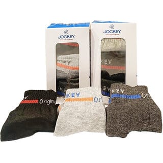 JOCKEY Cotton Ankle Length Socks (3 Pair)