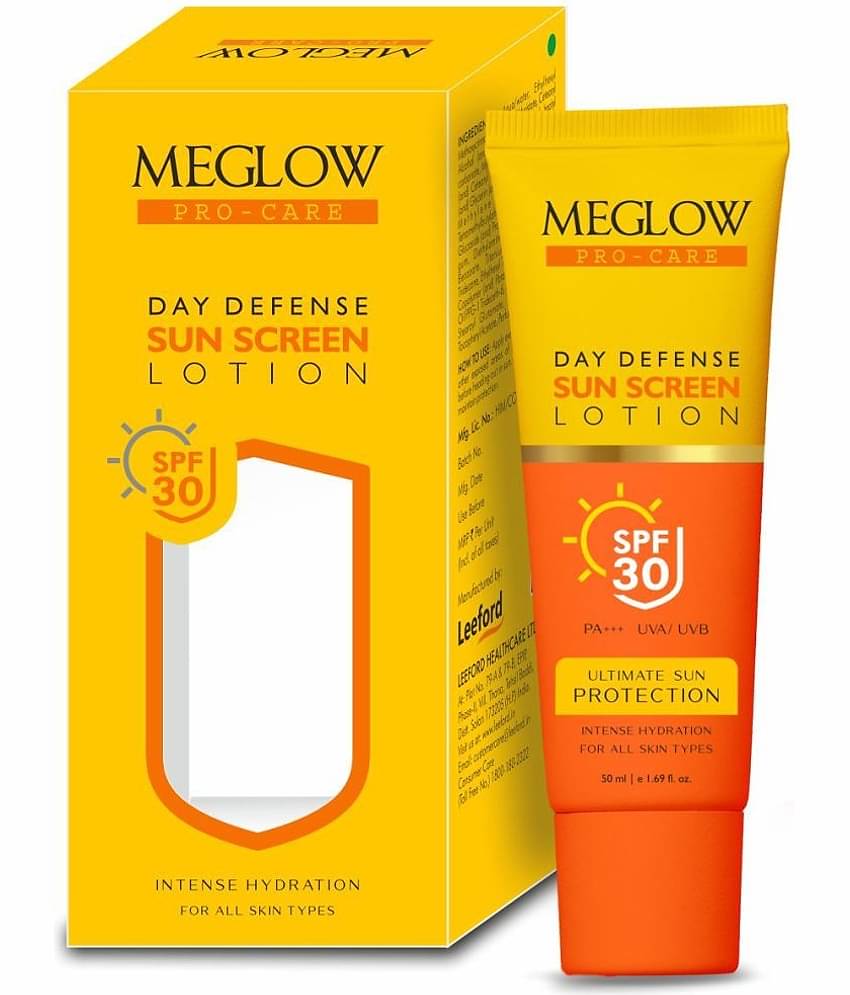Meglow Pro-Care SPF 30 PA+++ Sunscreen Lotion for Face & Body for All Skin Types 50ml